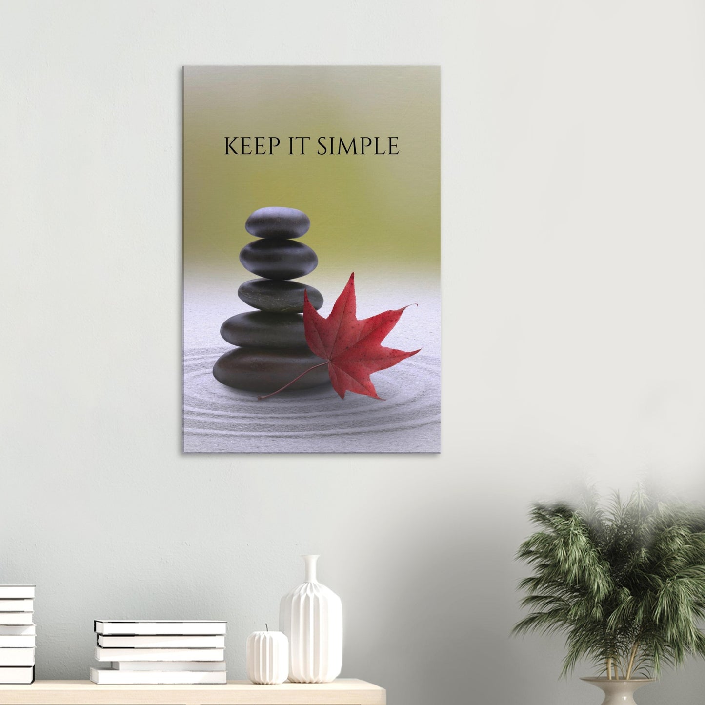 Keep It Simple wall decor for recovery spaces, home, or office with nature-inspired tones.