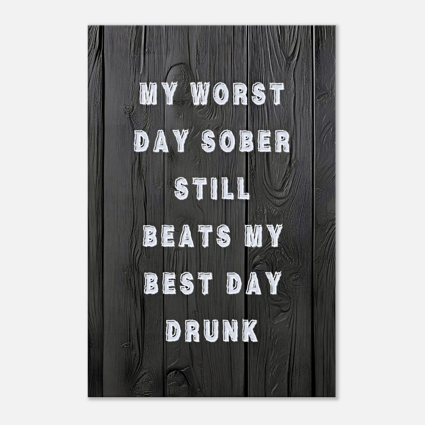 Sobriety-themed wall art for mental health and healing spaces.