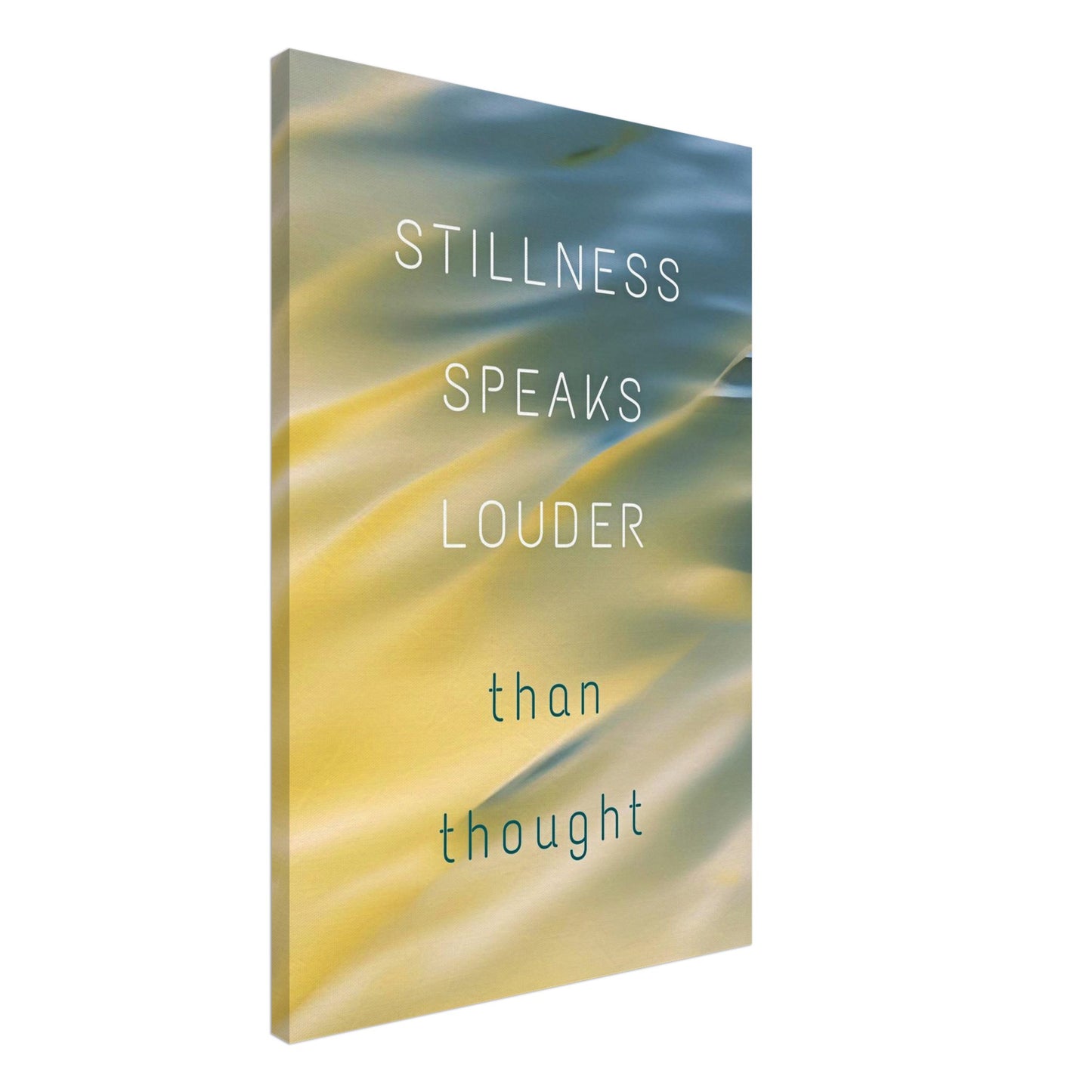 Mindfulness canvas featuring soft texture and stillness-centered theme