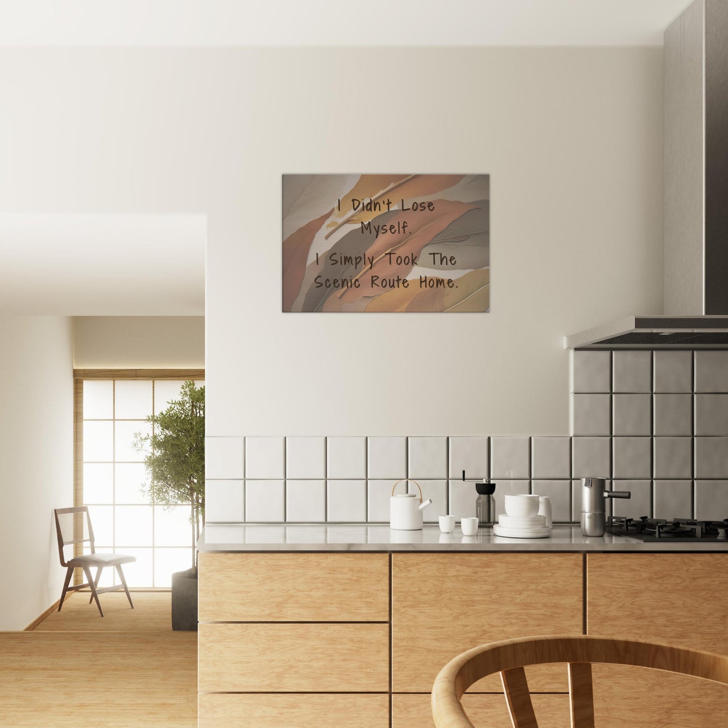 Sobriety themed canvas wall art for healing and self-acceptance in the recovery process or on the path