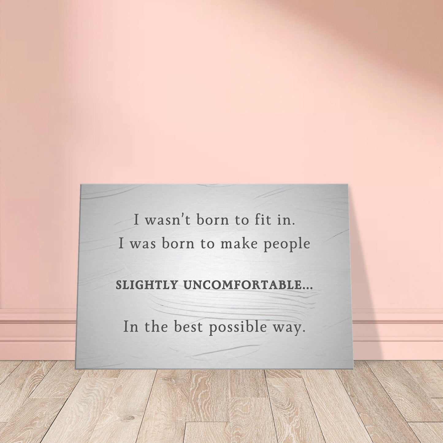 Recovery quote canvas wall art styled in modern home – inspirational sobriety reminder to live authentically.