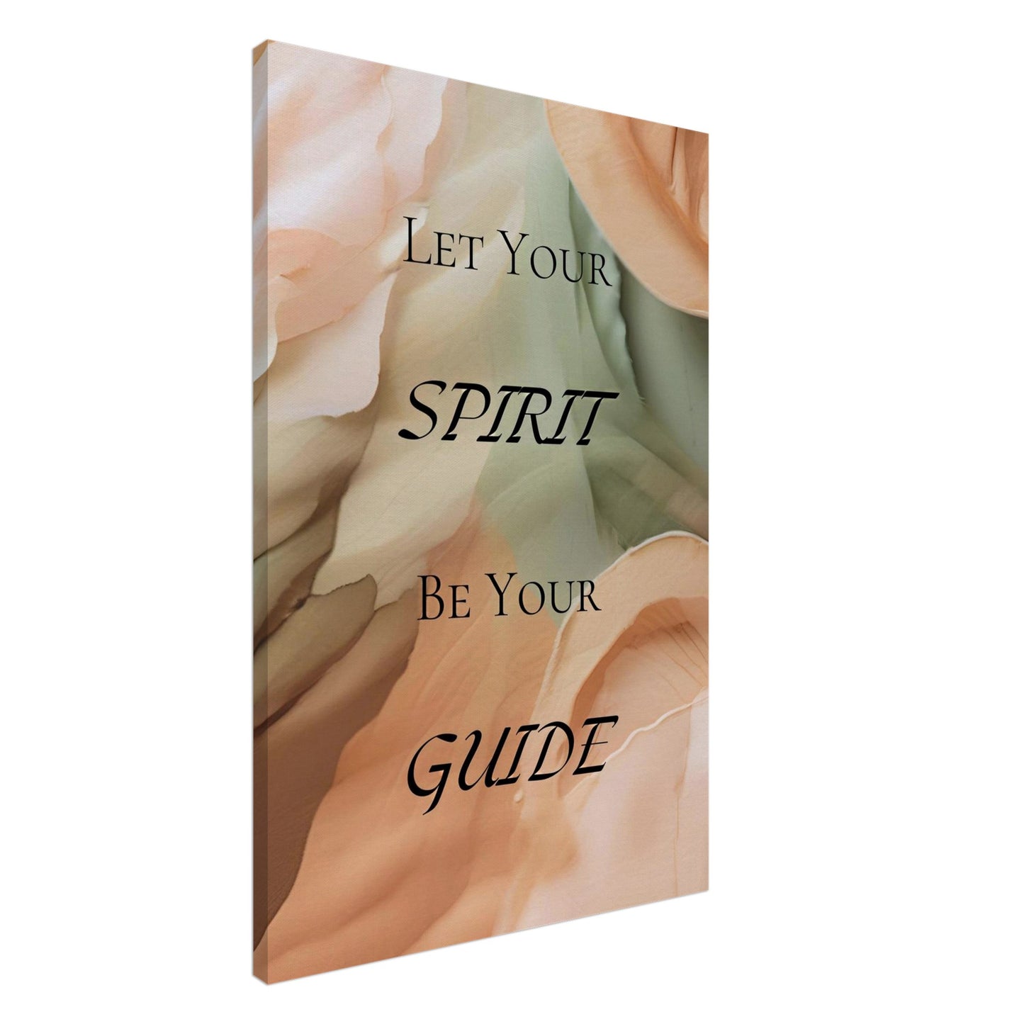 Inspirational canvas with soft tones and inner guidance theme