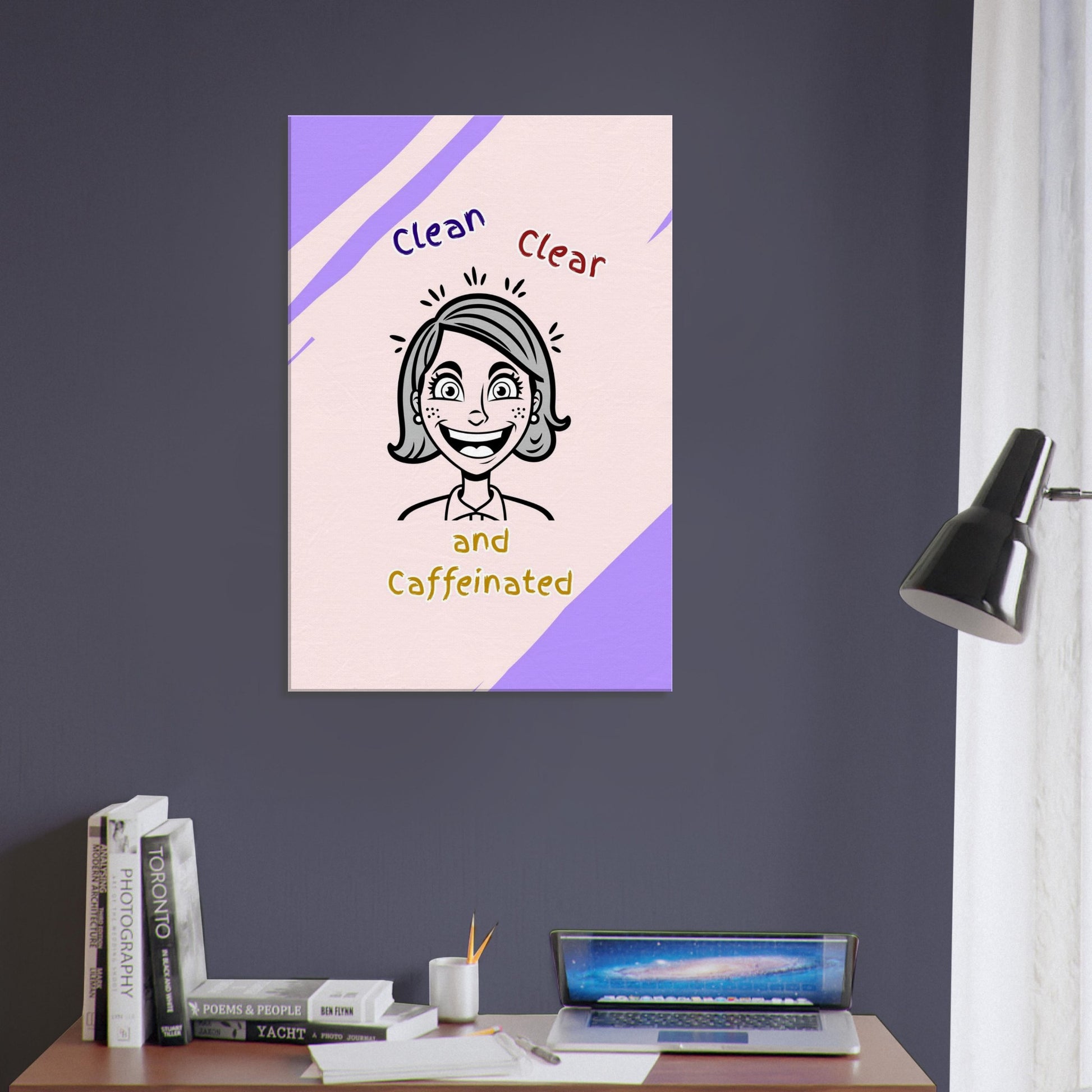Motivational canvas for women in recovery with playful caffeinated theme