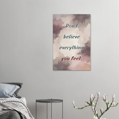 Wrapped minimalist spiritual canvas encouraging clarity and self-awareness with a calming vibe

