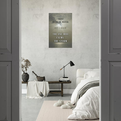 Faith-based wall art with cloudy sky and sunbeam imagery


