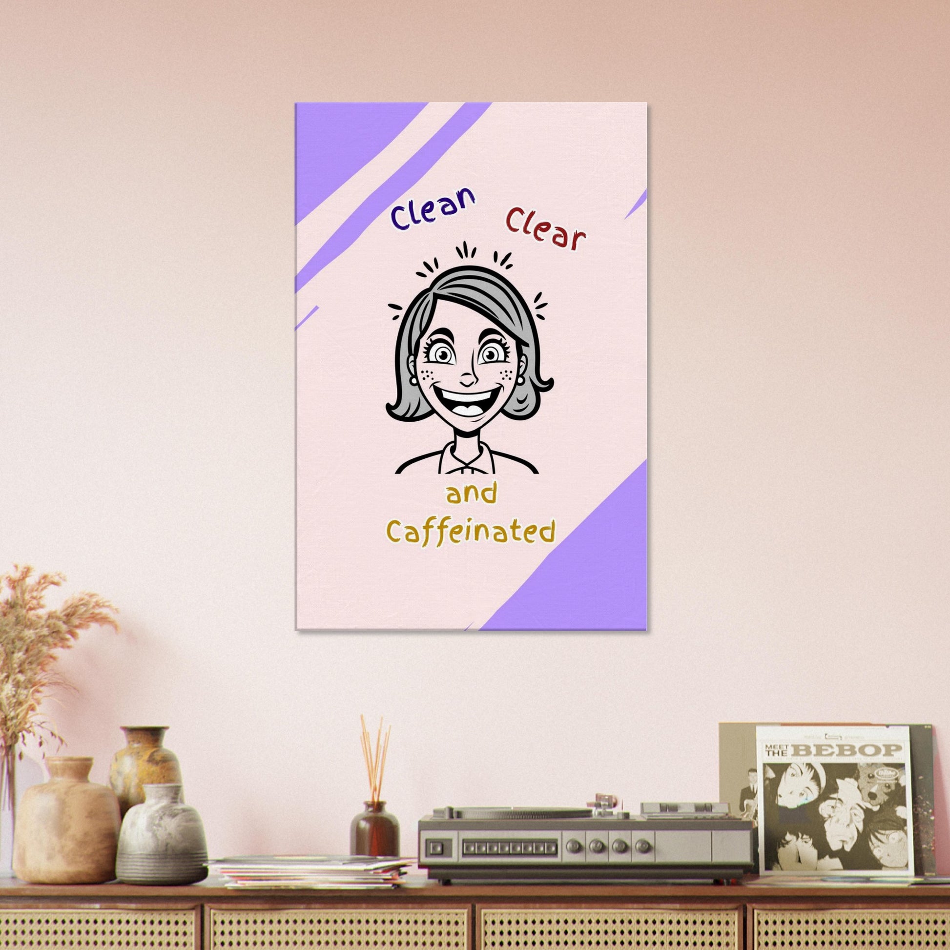 Lighthearted quote art with confident female illustration and vibrant colors