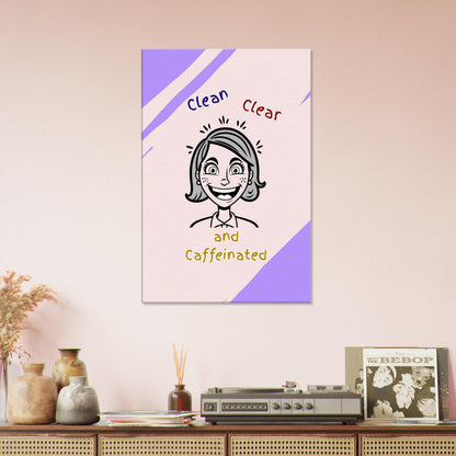 Lighthearted quote art with confident female illustration and vibrant colors