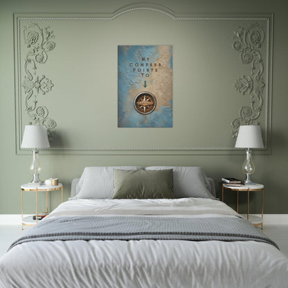 Nautical-inspired canvas print with spiritual message about letting go

