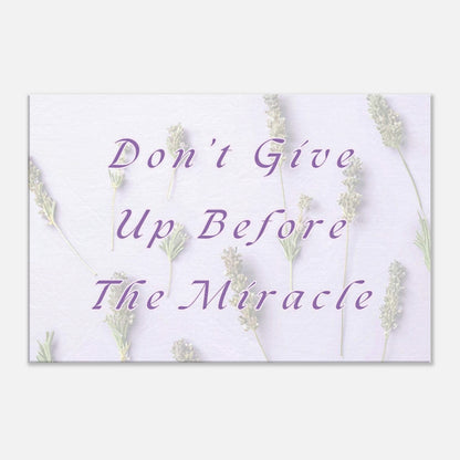 Gentle healing canvas with lavender flowers and encouraging quote