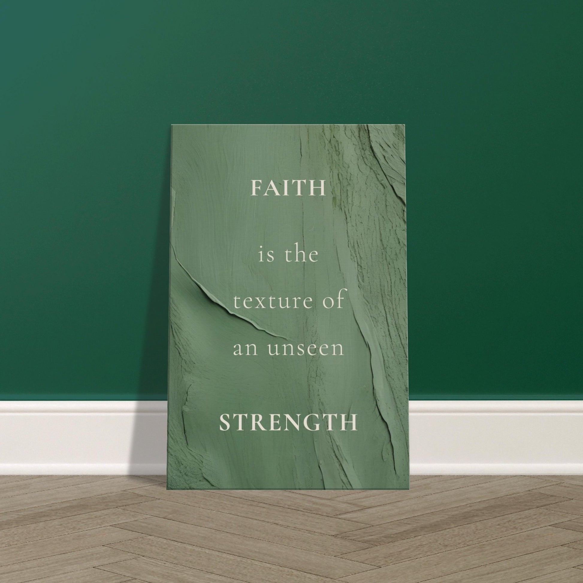 Canvas print reflecting inner strength and faith with a subtle, clean design

