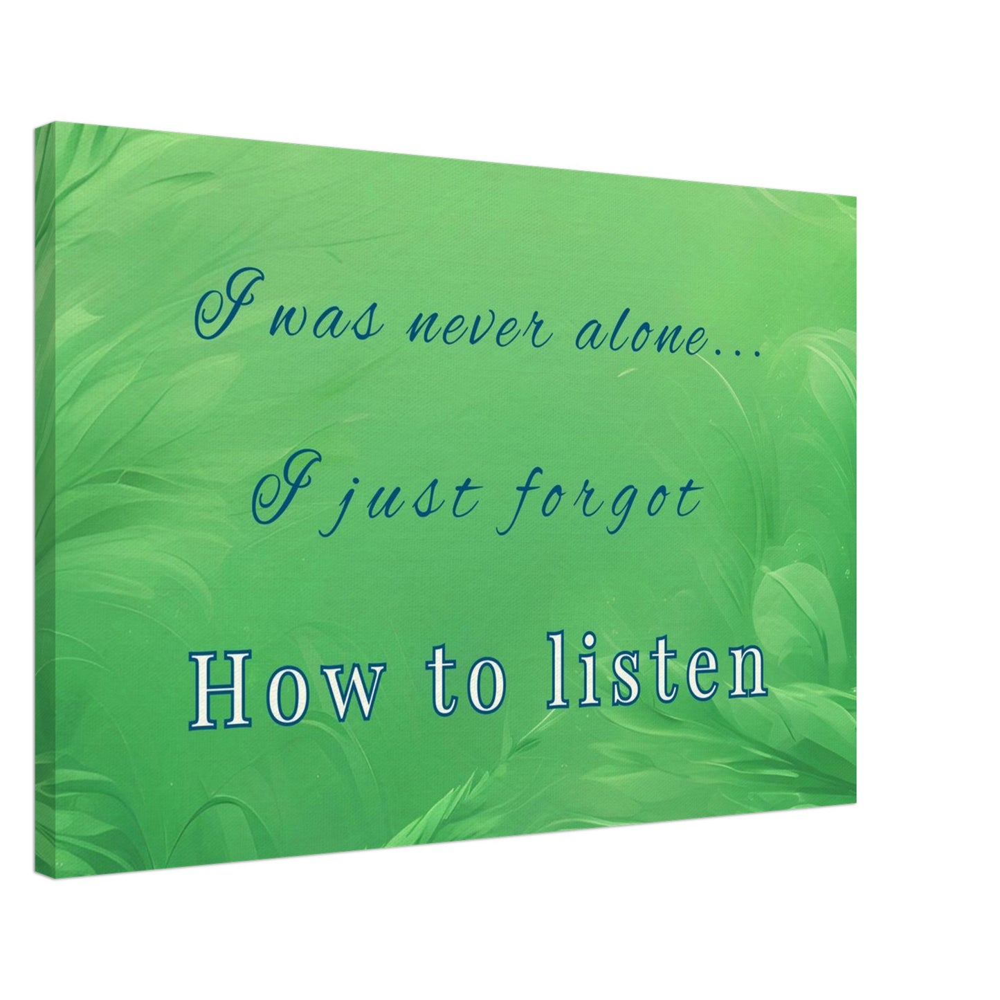 Motivational recovery print with foliage and gentle message of awareness