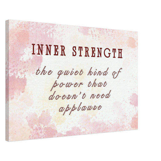 Vibrant pink colors featuring quote of 'Inner Strength' sparking passion, resilience, and momentum.