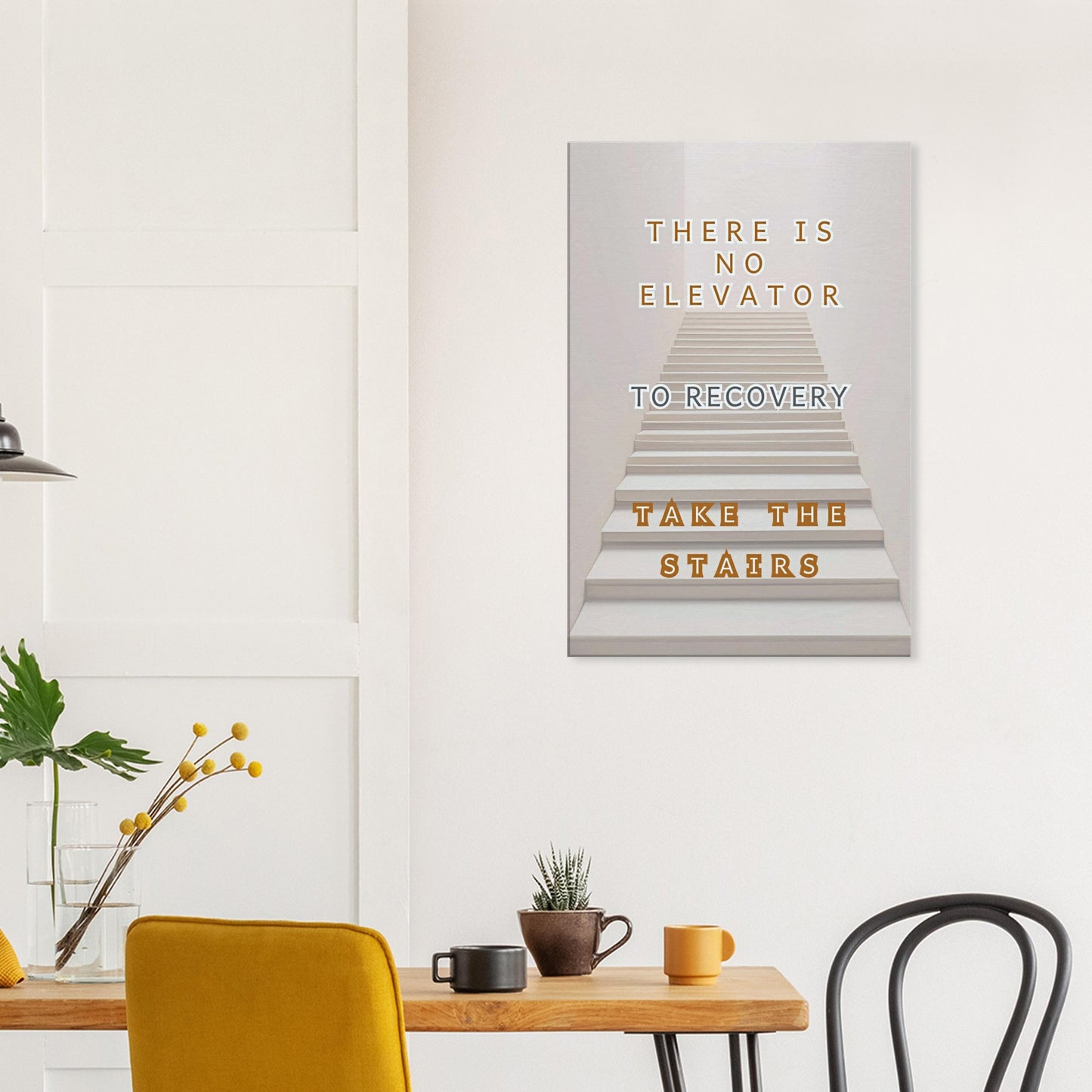 Uplifting canvas with step-by-step recovery message and clean minimalist design