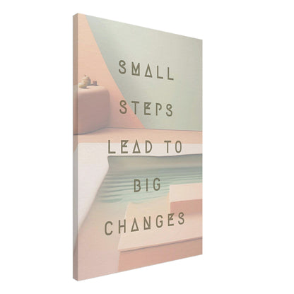 Recovery canvas art with quote "Small Steps Lead To Big Changes" and ripple effect