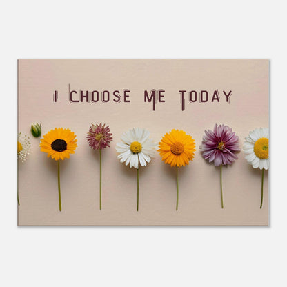 Rose-pink inspirational canvas print with uplifting message