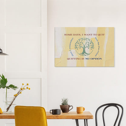Recovery canvas print with painted texture and sobriety motivational quote about resilience

