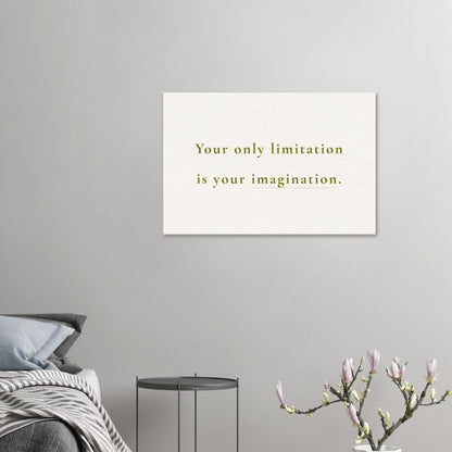 Inspirational canvas wall decor featuring a bold recovery-themed quote in calming minimalist style


