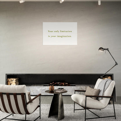 Minimalist sobriety canvas wall art with empowering quote, perfect for office or creative inspiration space

